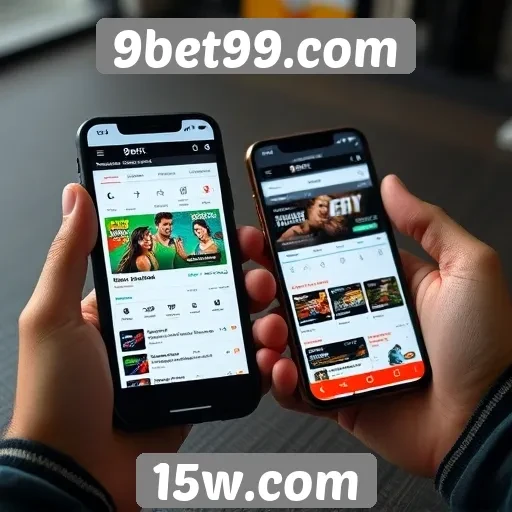 Interação do usuário no 9bet99.com em dispositivos móveis